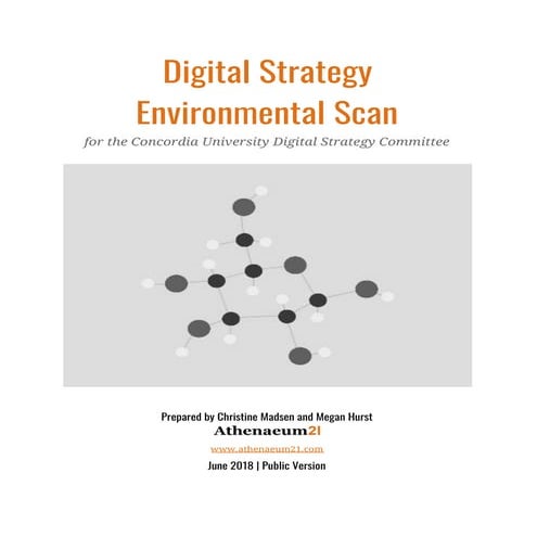 Digital Strategy Environmental Scan for the Concordia University Digital Strategy Committee