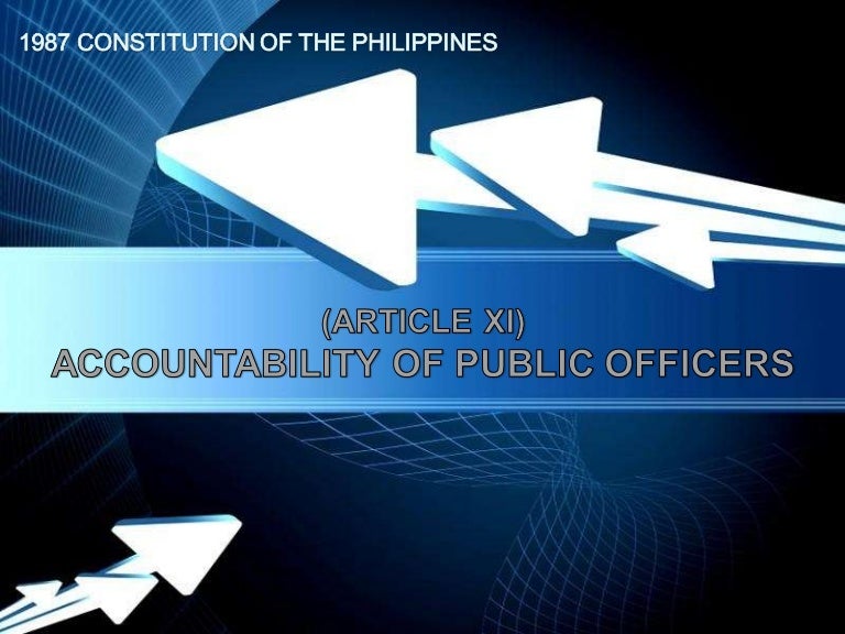 ACCOUNTABILITY OF PUBLIC OFFICERS