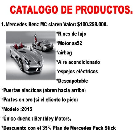 CATALOGO DE PRODUCTOS
