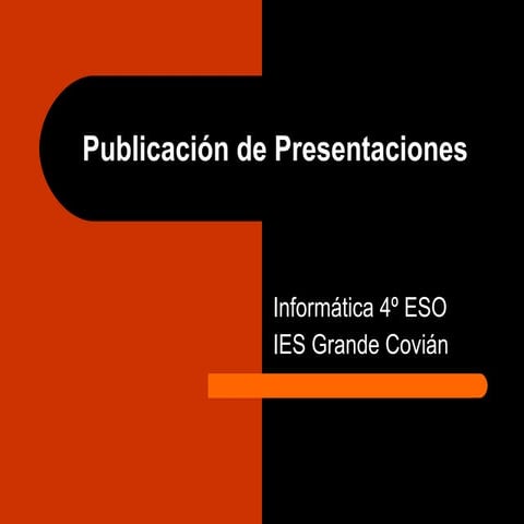 Publicación de presentaciones