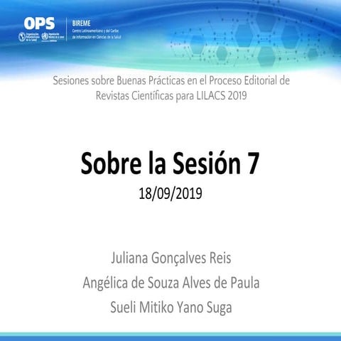 (08/09) Buenas Prácticas Proceso Editorial LILACS 2019 - PUBLICACIÓN DE ARTÍC...