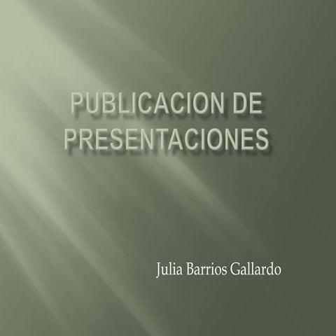 Publicacion de presentaciones