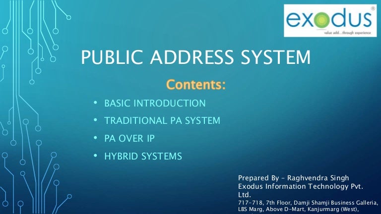 pa system for business