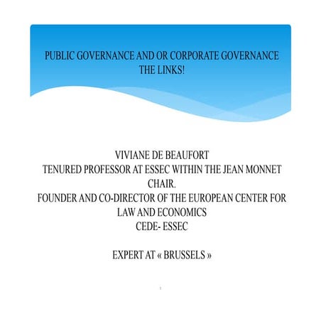 Public and corporate governance a brief comparison  