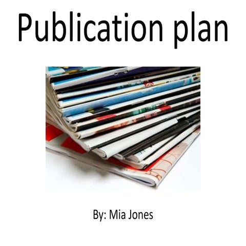 Publication plan