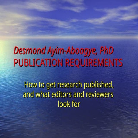 Publications requirements in journal pub