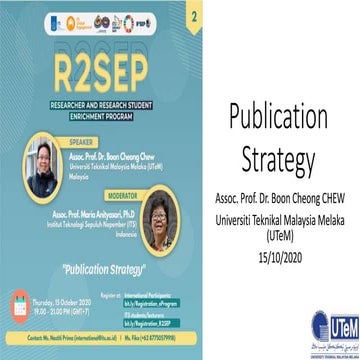 Publication strategy