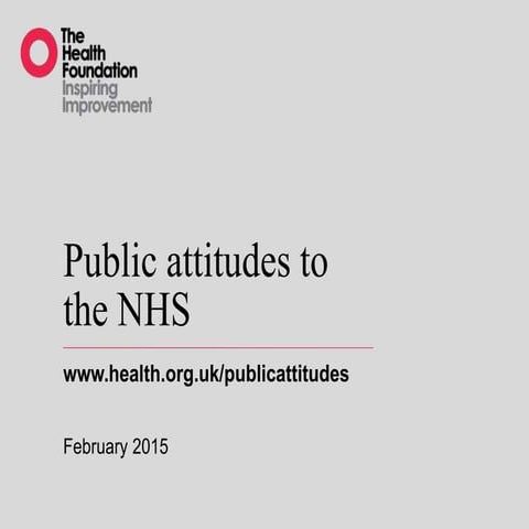 Public attitudes to the NHS