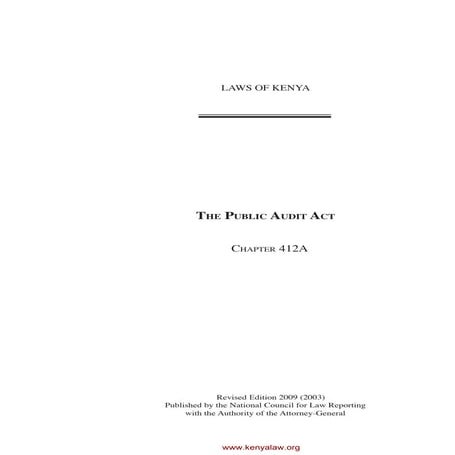 Public audit act