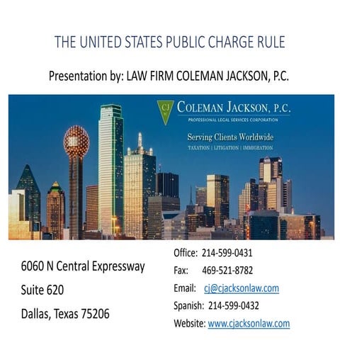 The United States Public Charge  Rule