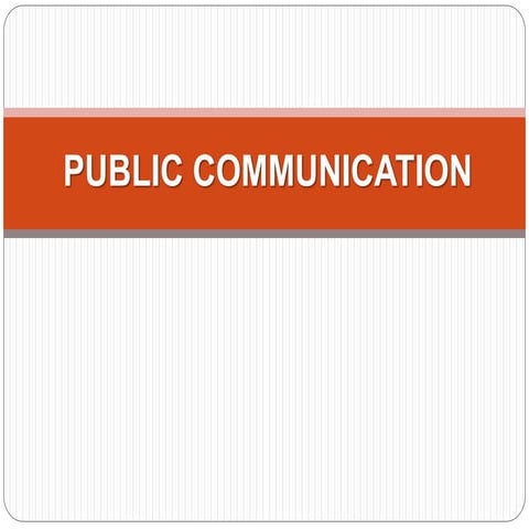 Public communication