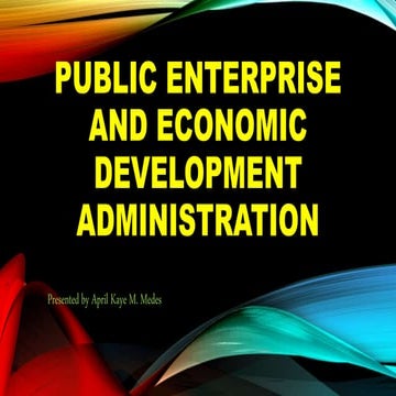 Public enterprise and economic development administration complete