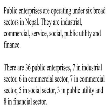 Public enterprises