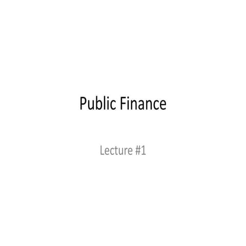 Public finance