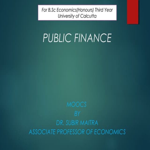 Public finance introduction