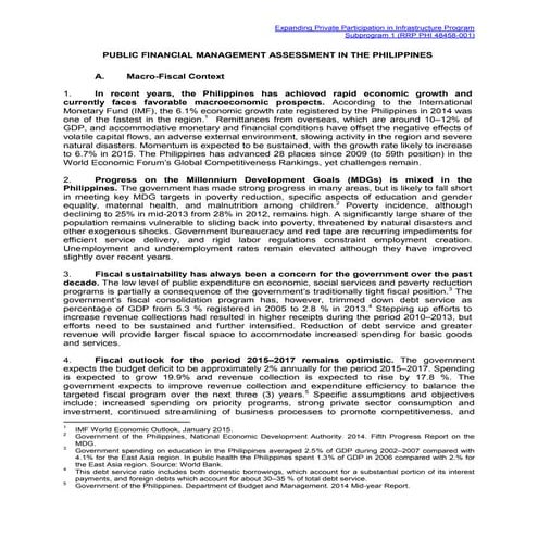 Public financial management assessment in the philippines