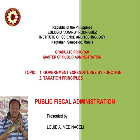 Public fiscal admin report