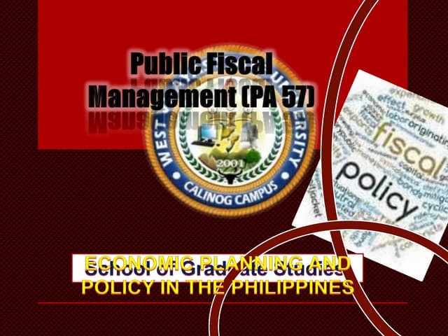Public Fiscal Management (Economic ...