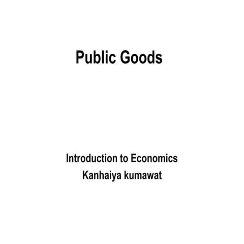 Public goods