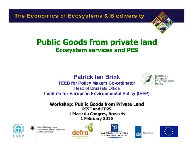 Public goods from private land by PtB of IEEP 1 feb 2010