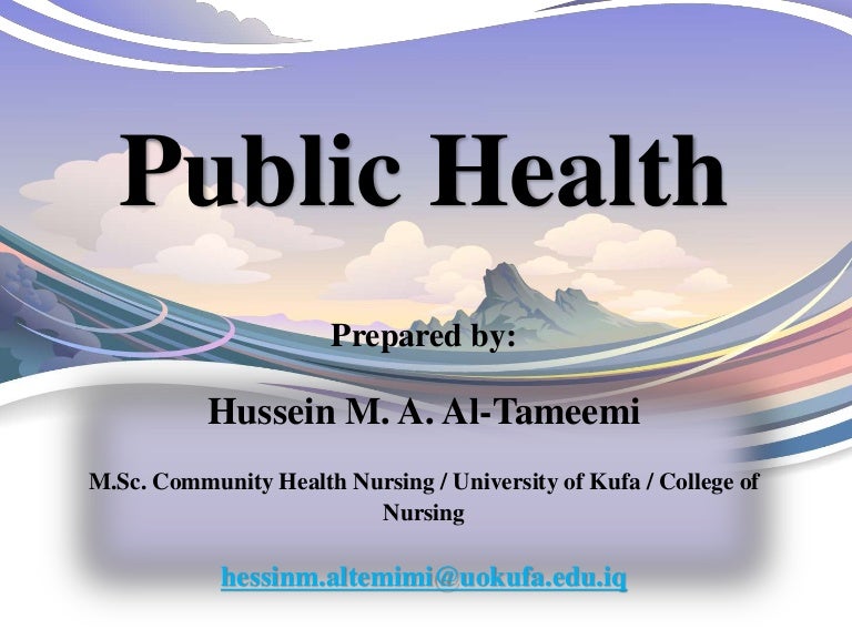 seminar presentation on public health