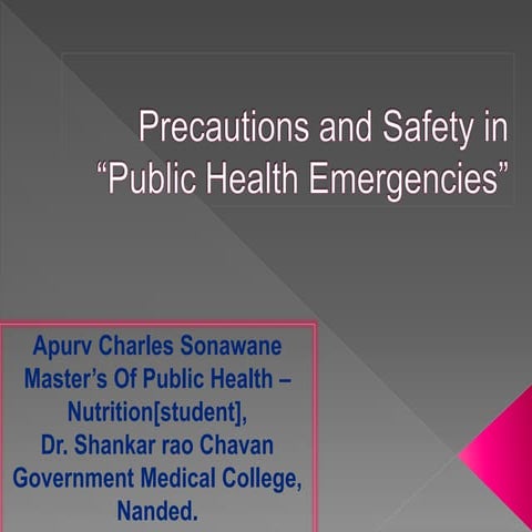 Public Health Emergency(Corona) Precautions and Safety.