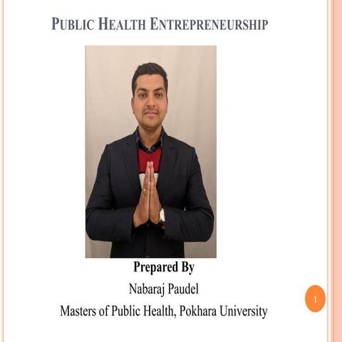 Public health entrepreneurship 