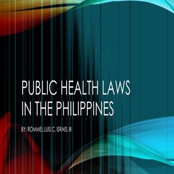 PUBLIC HEALTH LAWS IN THE PHILIPPINES.pptx