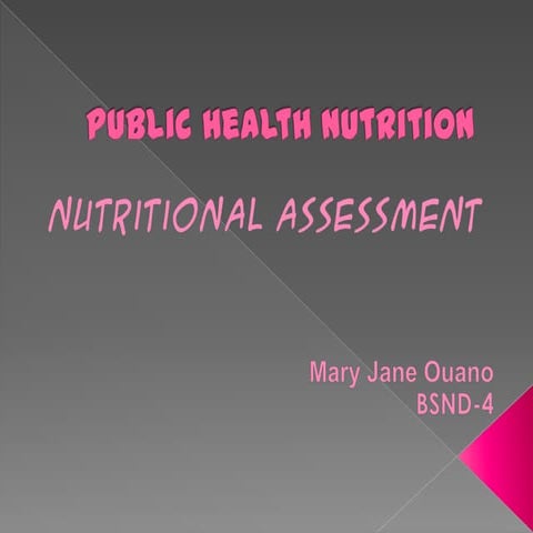 Public health nutrition