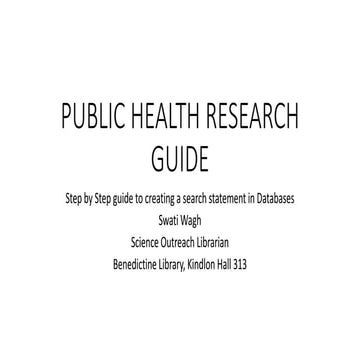 Public health research guide update