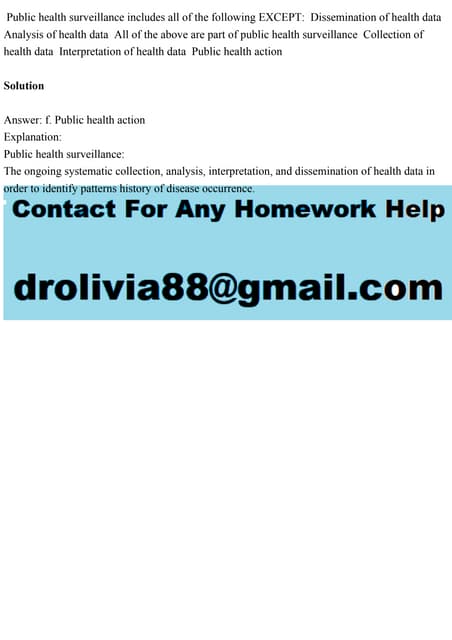 Public Health Surveillance Includes All Except: Myth-Busting Facts