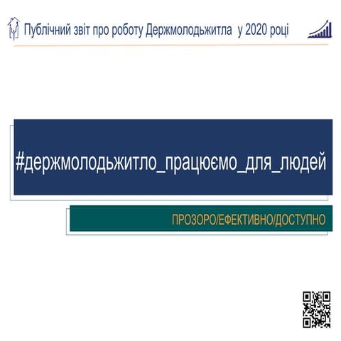 Публічний звіт про роботу Держмолодьжитла у 2020 році