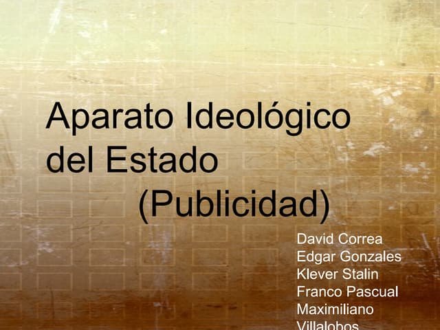 Aparatos Ideologicos Del estado (publicidad)