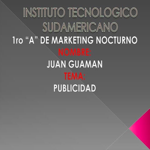publicidad juan guaman