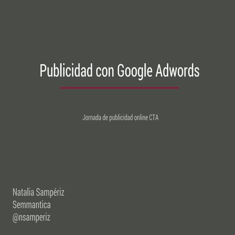 Publicidad con Google Adwords