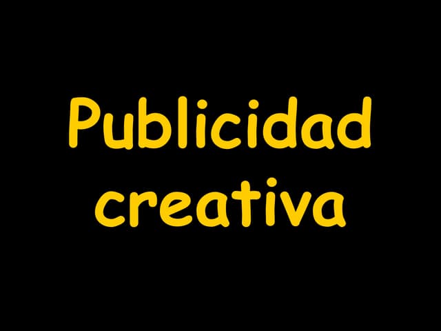 Publicidad Creativa
