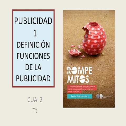 Publicidad 1   definición, funciones de la publicidad y del lenguaje publicit...