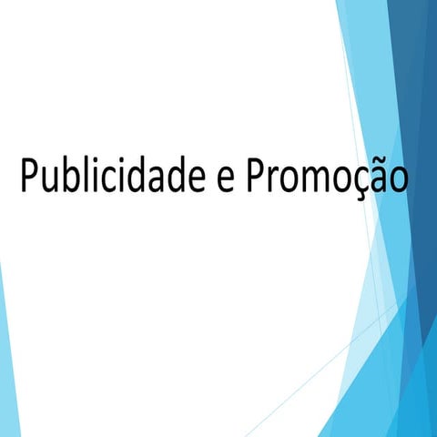 Publicidade e promoção