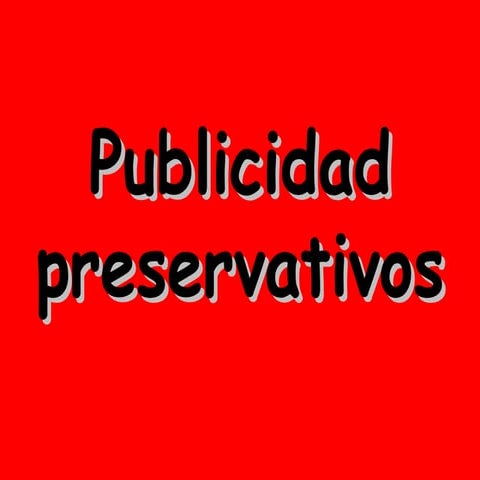 Publicidad preservativos