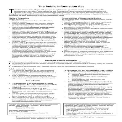Public information act