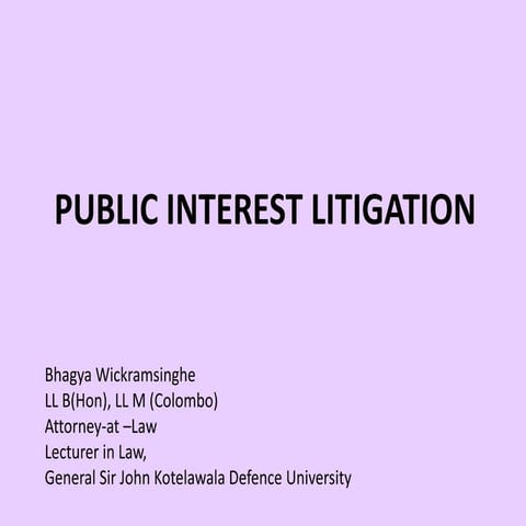 Public interest litigation