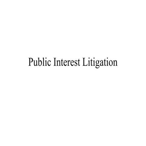 Public interest litigation