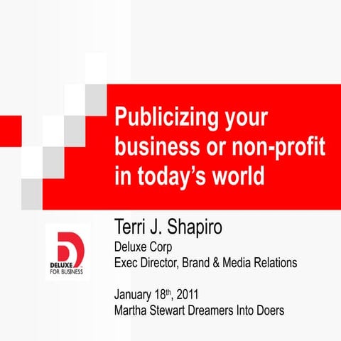 Publicizing your business or non profit in today's world