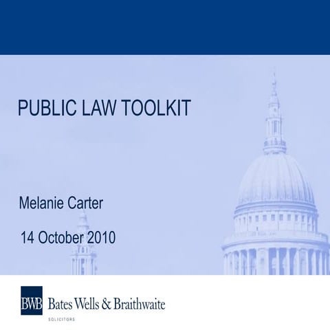 Public law toolkit - Melanie Carter