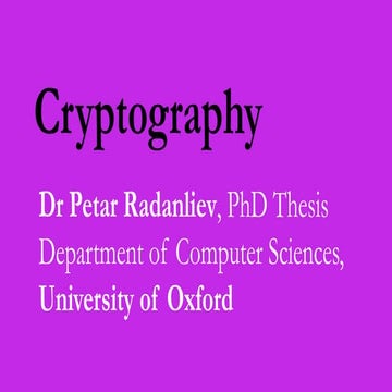 Dr Petar Radanliev, PhD Thesis Department of Computer Sciences, University of Oxford