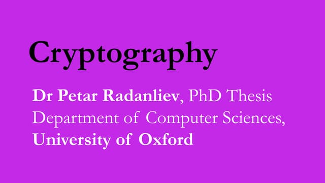 Dr Petar Radanliev, PhD Thesis Department of Computer Sciences, University of...