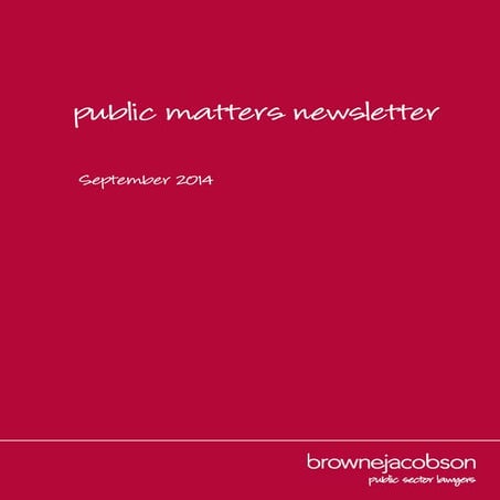 Public matters newsletter, September 2014