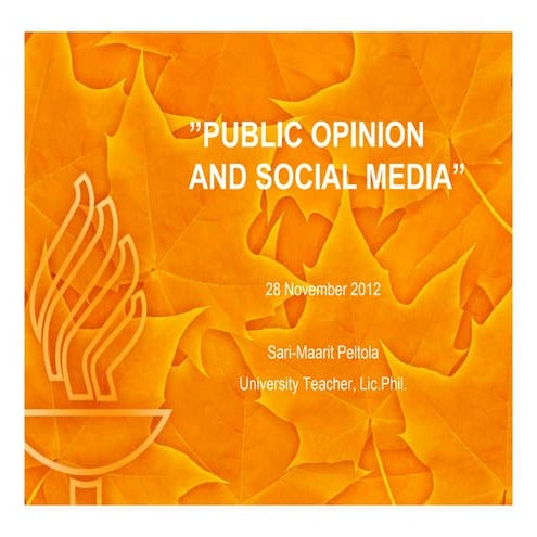 Public opinion and social media | PDF