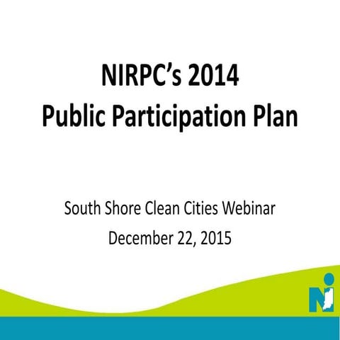NIRPC's Public Participation Plan Webinar 12.22.15