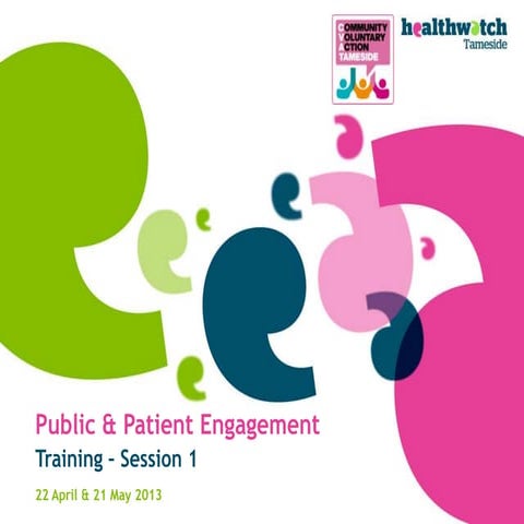 Public & patient engagement session 1